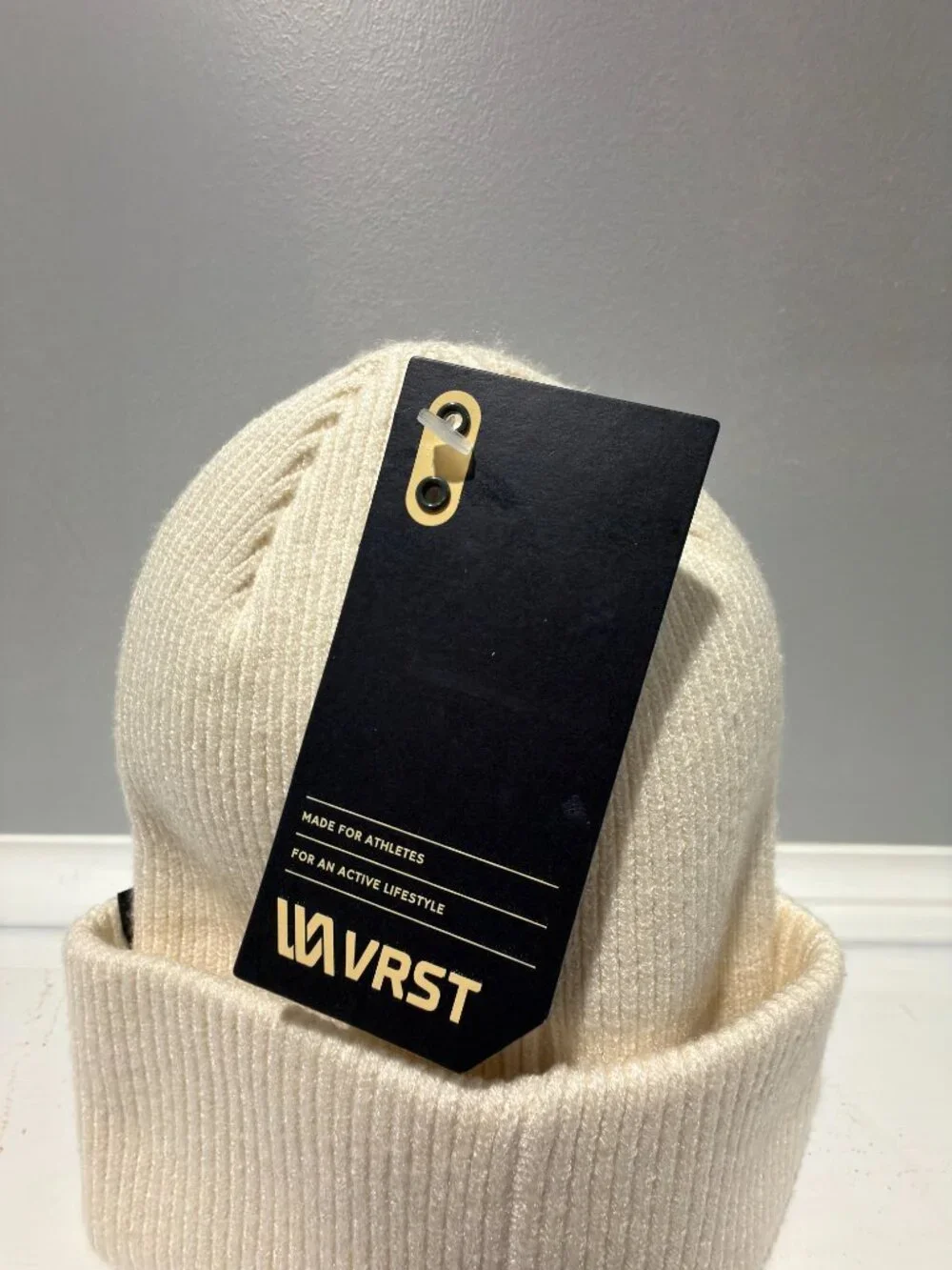 VRST Ribbed Beanie, Men, One Size, Light Sand